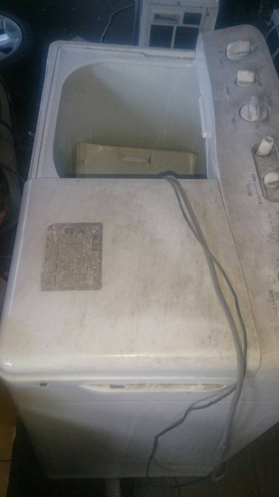 倉敷市児島味野上で回収した洗濯機