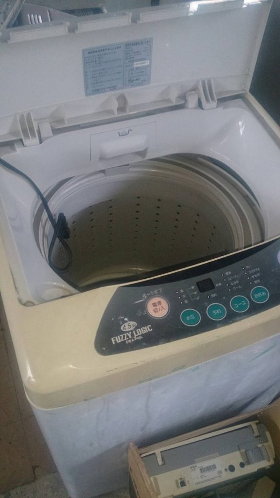 倉敷市児島由加で不用品として回収した洗濯機