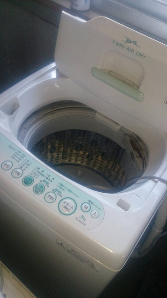 倉敷市平田で不用品として回収した洗濯機