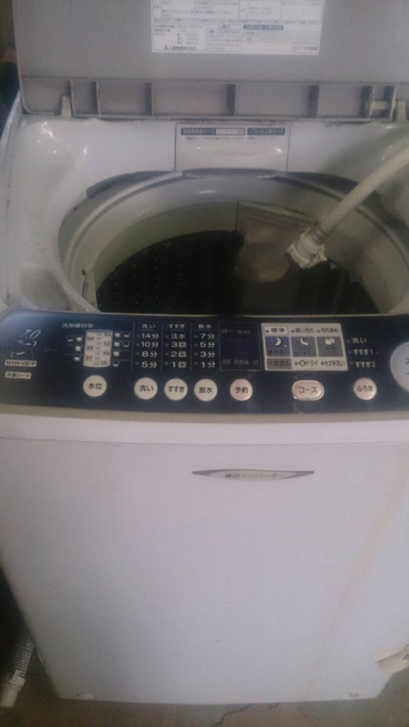 倉敷市玉島乙島で回収した洗濯機