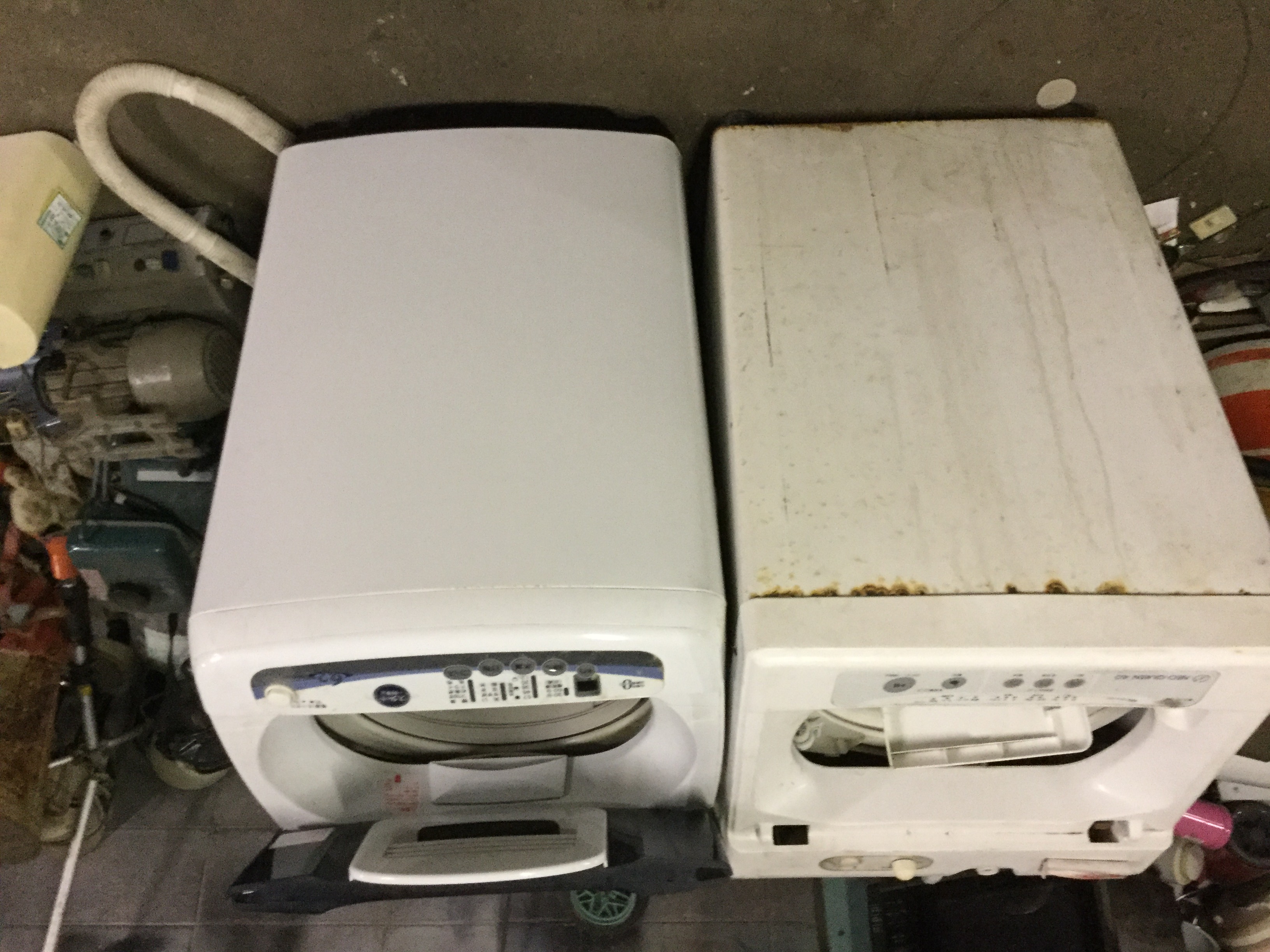 福山市神辺町で回収したリサイクル家電の洗濯機