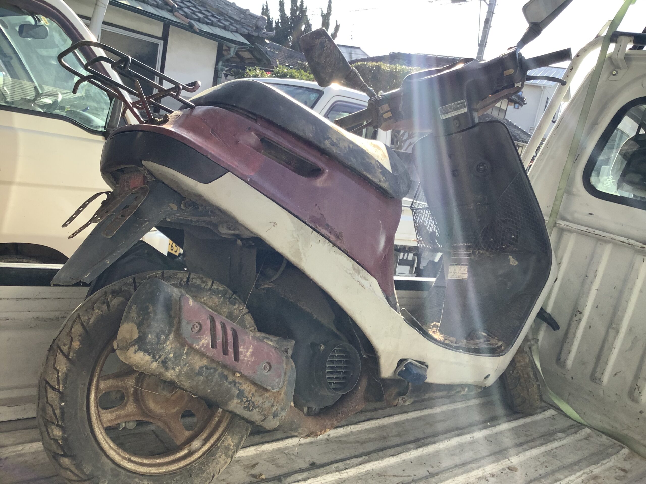 福山市神辺町で回収したバイク