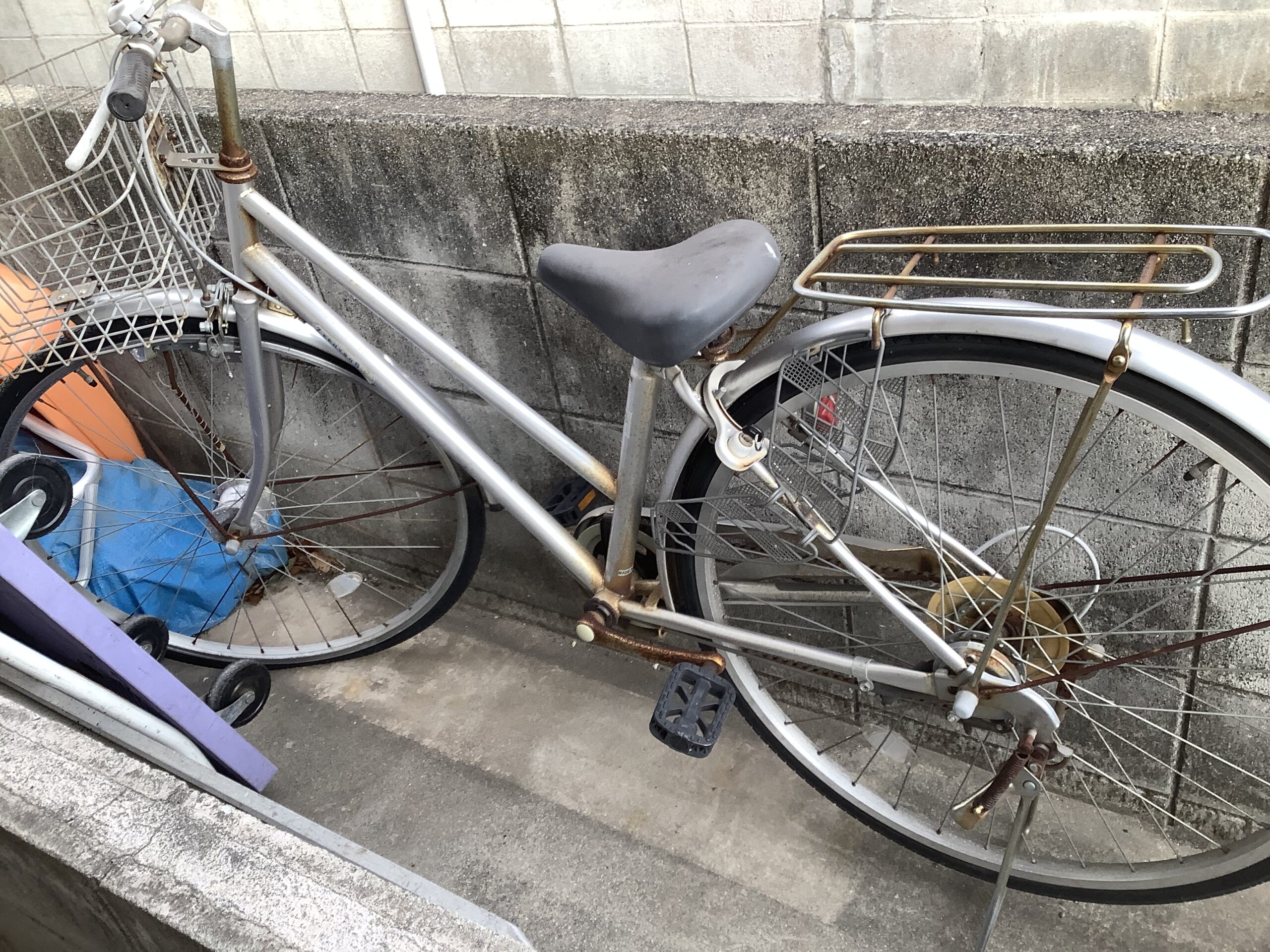 福山市霞町で回収した自転車