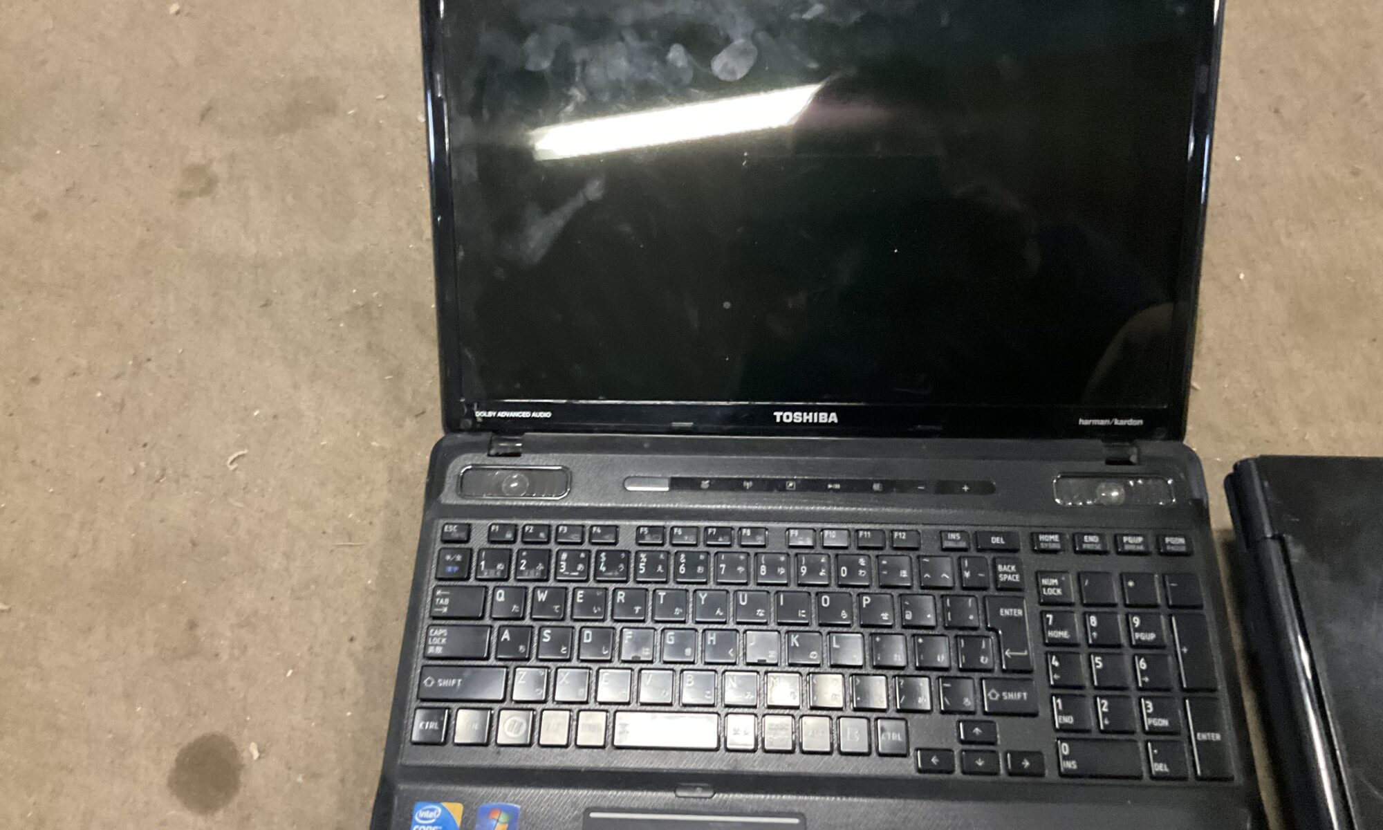 庄原市で回収処分したノートパソコン