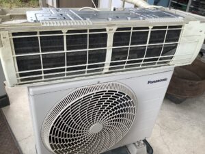 広島県神石高原町で取り外し処分したエアコン