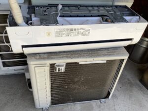 広島県竹原市で取り外し処分したエアコン