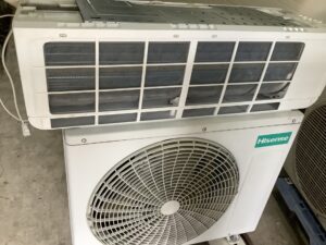 広島県神石高原町で取り外し処分したエアコン