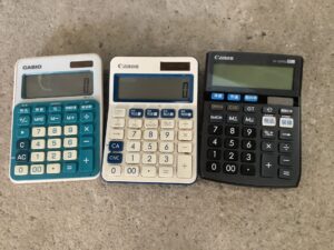 世羅郡世羅町で引き取り回収から処分までした不用品の電卓