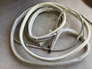 広島県三原市で取り外し回収から処分までしたエアコン配管