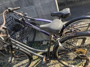 三原市旭町で自転車の回収から処分までさせて頂きました。