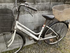 三原市桜山町で自転車の回収から処分までさせて頂きました。