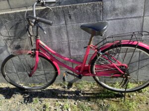 尾道市門田町で自転車の引き取りから処分までさせて頂きました。