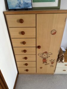 三原市久井町泉で洋服タンスの回収から処分までさせて頂きました。