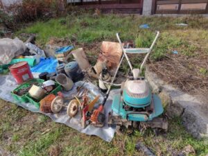 竹原市竹原町で農機具の引き取りから処分までさせて頂きました。