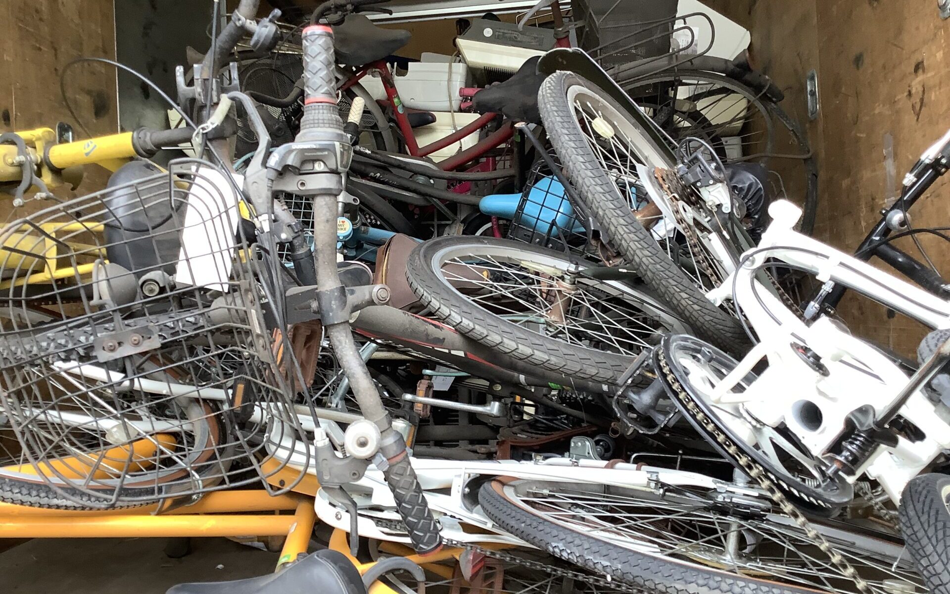 広島県尾道市で引き取り回収から処分までした自転車